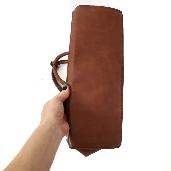 Black Rivet | Canvas Leather Riveted Shoulder Bag - Picture 4 of 13